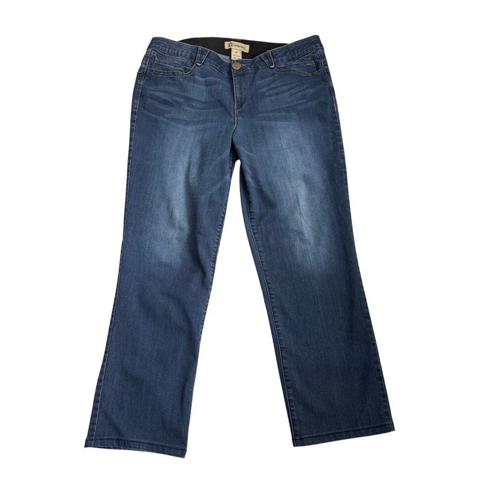 Democracy Jeans Women's 16 "Ab"solution® Booty Lift Straight Leg Indigo
